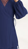 Ula Light Long Comfy Wrap Shirt Jacket - Lapis Blue