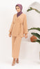 Ula Light Long Comfy Wrap Shirt Jacket - Caramel - Final Sale