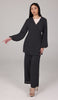 Ula Light Long Comfy Wrap Shirt Jacket - Black