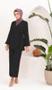 Ula Light Long Comfy Wrap Shirt Jacket - Black