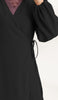 Ula Light Long Comfy Wrap Shirt Jacket - Black - Final Sale
