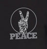 Unisex Zip-Front Peace V Sign Hoodie  - Black - ARTIZARA.COM