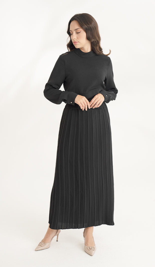 Valia Modest Essential Blouse de tous les jours - Noir