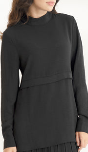 Valia Modest Essential Blouse de tous les jours - Noir