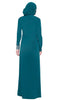 Wow Long Sleeve Modest Muslim Formal Abaya Dress - Teal Green - ARTIZARA.COM