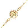 Zori Sterling Silver Tree of Life Adjustable Charm Bracelet - Gold