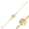 Zori Sterling Silver Tree of Life Adjustable Charm Bracelet - Gold
