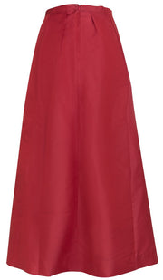 Anja Pleated Iridescent Long Maxi Skirt - Burnt Orange - ARTIZARA.COM