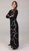 Anjum Modest Long Formal Embroidered Maxi Dress - Black