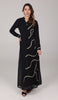 Anjum Modest Long Formal Embroidered Maxi Dress - Black