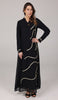 Anjum Modest Long Formal Embroidered Maxi Dress - Black