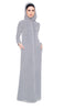 Asifa Navy / Gray 2 in 1 Reversible Abaya with wrap Hijab - ARTIZARA.COM