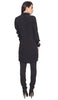 Aubrie Long Buttondown Modest Tunic Dress - Black - ARTIZARA.COM