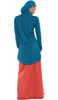 Elisa Ruffle Edge Long Maxi Skirt - Rust - ARTIZARA.COM