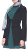Zeena Faux Suede Light Long Jacket - Black - ARTIZARA.COM