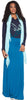Marie Stretch Flared Maxi Skirt - Blue - ARTIZARA.COM