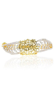 Gold-plated Sterling Silver Shahada Islamic Bangle Bracelet - ARTIZARA.COM