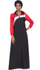 Celia Hooded Long Sport Maxi - Black/Red - ARTIZARA.COM