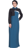 Elian Long Sport Maxi Dress - Blue/Black - ARTIZARA.COM