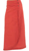 Elisa Ruffle Edge Long Maxi Skirt - Rust - ARTIZARA.COM
