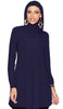 Leah Long Modest Tunic Dress - Dark Navy - FINAL SALE