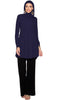 Leah Long Modest Tunic Dress - Dark Navy - FINAL SALE