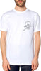 Mens Peace Short Sleeve Designer Tee - White - ARTIZARA.COM