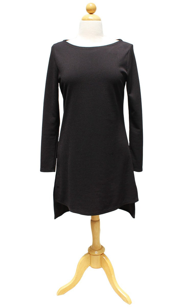Zeela Stylish Everyday Long Tunic - Black - ARTIZARA.COM